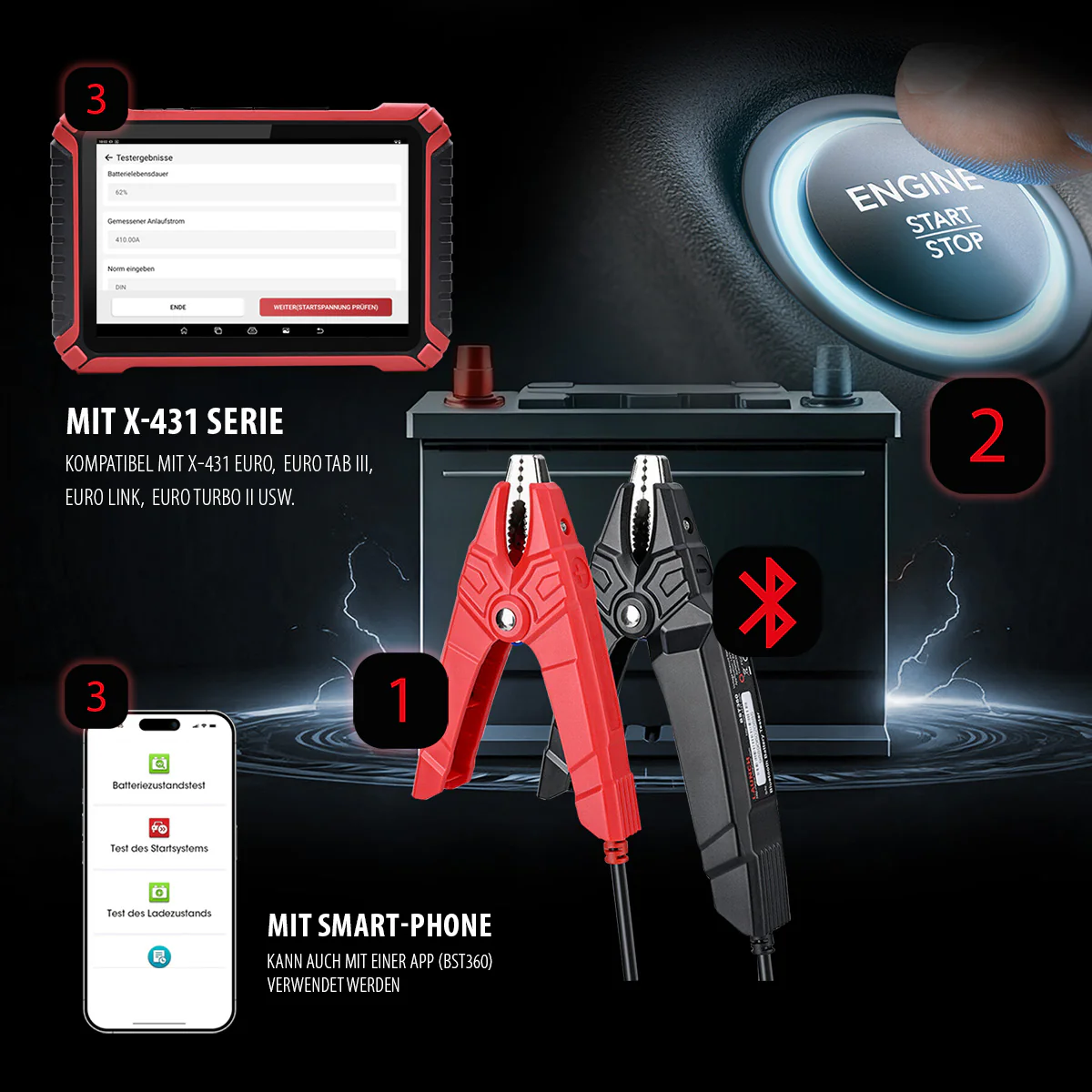 BST-360 Bluetooth Batterietester - Rückläufer - Image 6